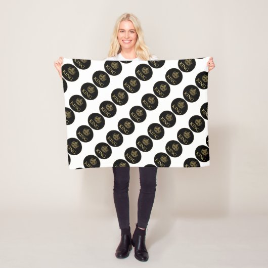 Koning en Kroonkoninklijk emblem Fleece Deken (In situ)