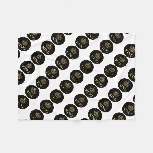 Koning en Kroonkoninklijk emblem Fleece Deken (Voorkant (Horizontaal))