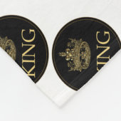Koning en Kroonkoninklijk emblem Fleece Deken (Hoek)