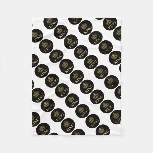Koning en Kroonkoninklijk emblem Fleece Deken (Voorkant)