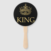 Koning en Kroonkoninklijk emblem Handwaaier (Voorkant)
