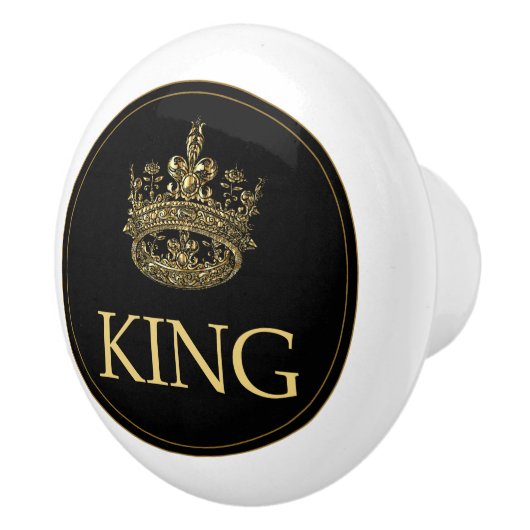 Koning en Kroonkoninklijk emblem Keramische Knop (Rechts)