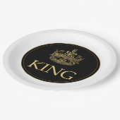 Koning en Kroonkoninklijk emblem Papieren Bordje (Gekanteld)
