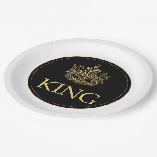 Koning en Kroonkoninklijk emblem Papieren Bordje (Gekanteld)