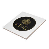 Koning en Kroonkoninklijk emblem Tegeltje (Zijkant)