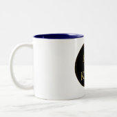 Koning en Kroonkoninklijk emblem Tweekleurige Koffiemok (Links)