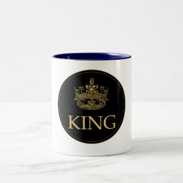 Koning en Kroonkoninklijk emblem Tweekleurige Koffiemok