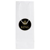 Koning en Kroonkoninklijk emblem Wijn Cadeautas (Achterkant)