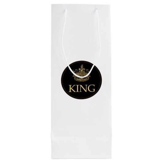 Koning en Kroonkoninklijk emblem Wijn Cadeautas (Achterkant)