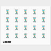 Koning Erics Jungle Breakdown – Pixel Art Vierkante Sticker (Vel)