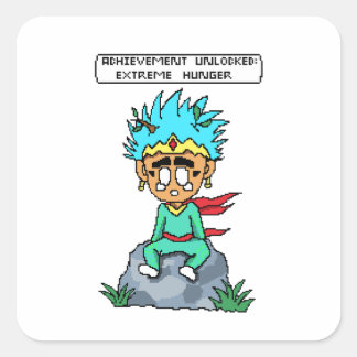 Koning Erics Jungle Breakdown – Pixel Art Vierkante Sticker