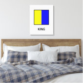 Koning Familienaam Nautische Vlag Canvas Afdruk (Insitu (Slaapkamer))