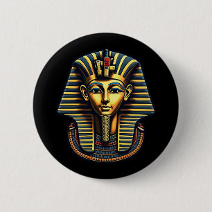 Koning Farao Toetanchamon Farao Oude Egyptische Ronde Button 5,7 Cm