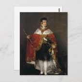 Koning Ferdinand VII van Spanje in zijn staatsdoek Briefkaart (Voorkant / Achterkant)