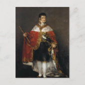 Koning Ferdinand VII van Spanje in zijn staatsdoek Briefkaart (Voorkant)