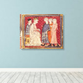 Koning Filip I, Grandes Chroniques de France Canvas Afdruk (Insitu (Houten vloer))