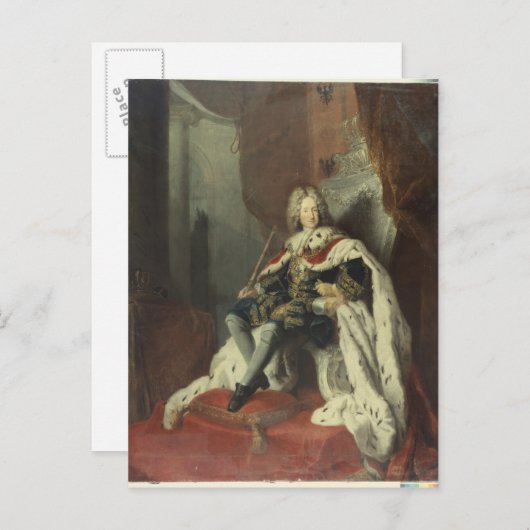 Koning Frederick I van Pruisen Briefkaart (Voorkant / Achterkant)