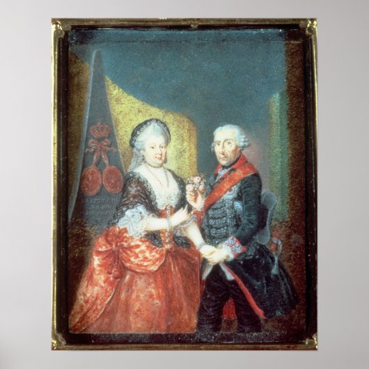 Koning Frederick II en zijn vrouw Poster (Voorkant)