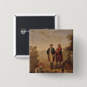 Koning Frederick II van Pruisen Vierkante Button 5,1 Cm (Voorkant /achterkant)