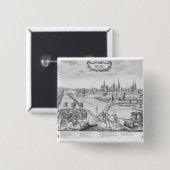 Koning Frederick II van Pruisen Vierkante Button 5,1 Cm (Voorkant /achterkant)