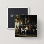 Koning Frederick II's terugkeer van Preussen von Vierkante Button 5,1 Cm (Voorkant /achterkant)