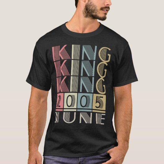 Koning geboren in juni 2005 t-shirt (Voorkant)
