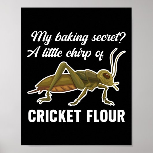 Koning Geheime Cricket Bloem Eetbare Insecten Eiwi Poster (Voorkant)