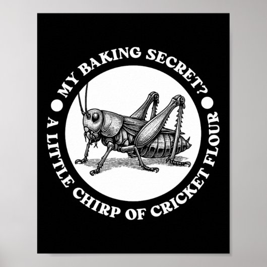 Koning Geheime Cricket Bloem Eetbare Insecten Eiwi Poster (Voorkant)