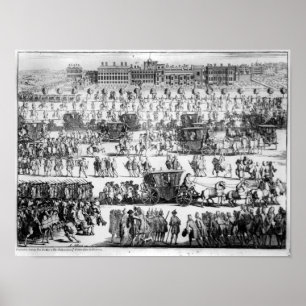 Koning George I processie aan St. James's Palace Poster