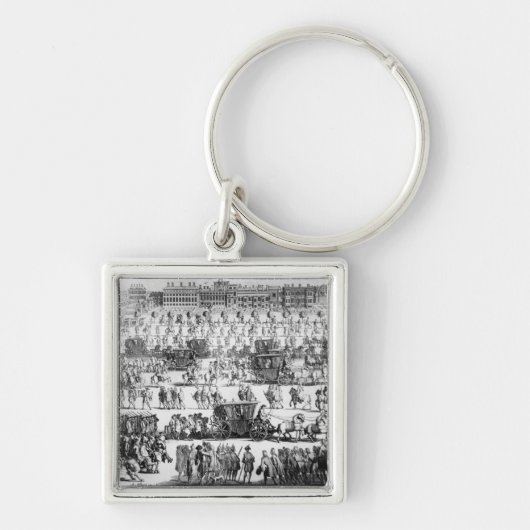 Koning George I processie aan St. James's Palace Sleutelhanger (Voorkant)