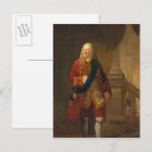 Koning George II, 1759 Briefkaart (Voorkant / Achterkant)