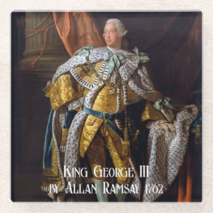 Koning George III door Allan Ramsay 1762 Glazen Onderzetter
