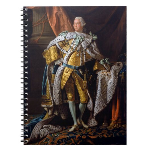 Koning George III door Allan Ramsay 1762 Notitieboek (Voorkant)