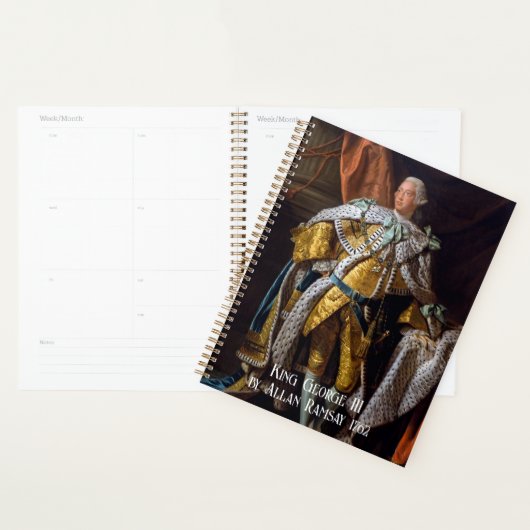Koning George III door Allan Ramsay 1762 Planner (Display)
