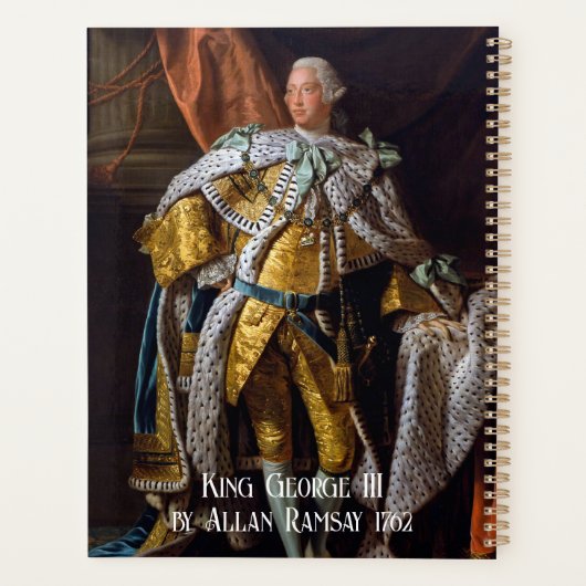 Koning George III door Allan Ramsay 1762 Planner (Achterkant)