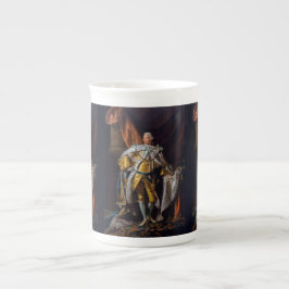 Koning George III door Allan Ramsay  Porselein Kop
