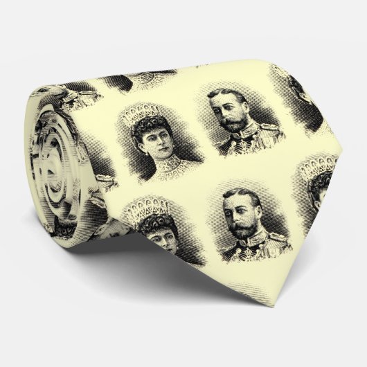 Koning George V & Queen Mary Vignette Stropdas (Opgerold)