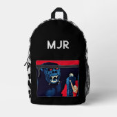 Koning Gorilla & Argyle Geometrisch Bedrukte Rugzak (Voorkant)