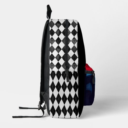 Koning Gorilla & Argyle Geometrisch Bedrukte Rugzak (Links)