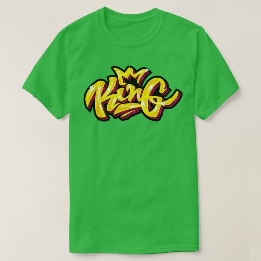 Koning Graffiti Kunst T-shirt (Design voorkant)