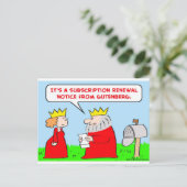 koning gutenberg bijbel briefkaart (Staand voorkant)