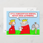 koning gutenberg bijbel briefkaart (Voorkant / Achterkant)