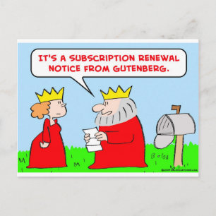 koning gutenberg bijbel briefkaart