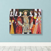 Koning Hendrik de Achtste en zijn Zes vrouwen Canvas Afdruk (Insitu (Houten vloer))