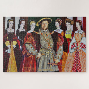 Koning Henry 8th en 6 zijn Wives Legpuzzel