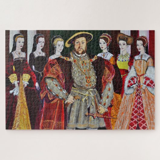 Koning Henry 8th en 6 zijn Wives Legpuzzel (Horizontaal)