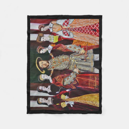 Koning Henry de Aachtste Fleece Deken (Voorkant)