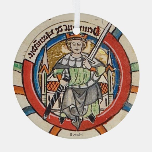 Koning Henry II glas Kerstversiering Glas Ornament (Achterkant)