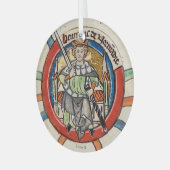 Koning Henry II glas Kerstversiering Glas Ornament (Voorkant links)