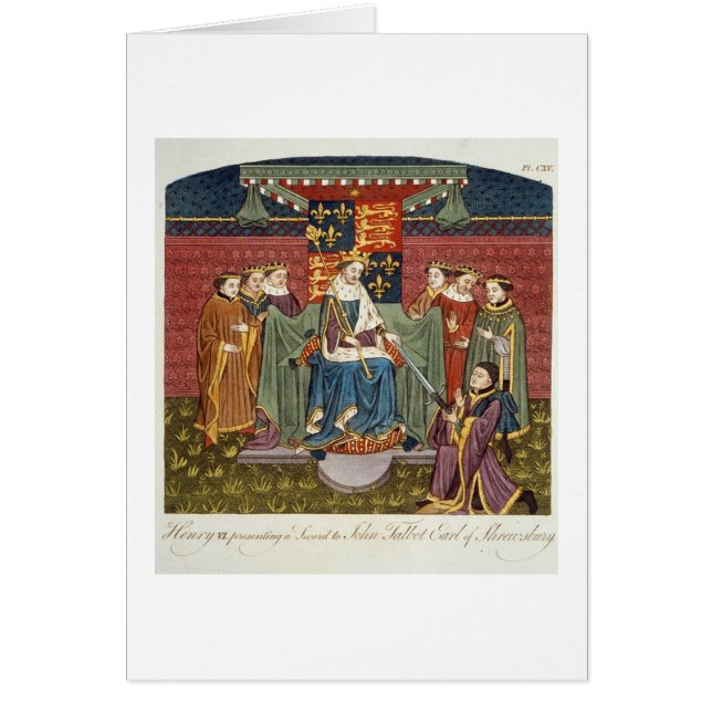 Koning Henry VI (1421-71) presenteert een zwaard a (Voorkant)